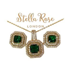 STELLA ROSE Gold Plated Necklace and Earring Set